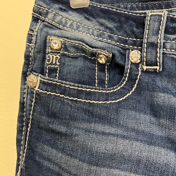 Miss Me Blue Denim Ankle Skinny Jeans Size 29 Style JP8715AK - Picture 6 of 12